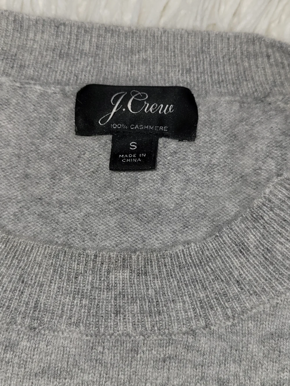 J. Crew Women Cashmer Gray Crewneck Sweater